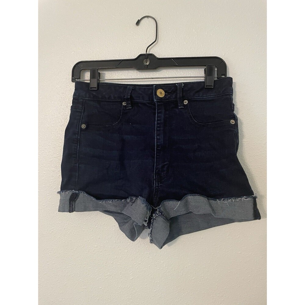 AMERICAN EAGLE Women’s Blue Super Stretch AEO Denim Cutoff Shorts Size 8